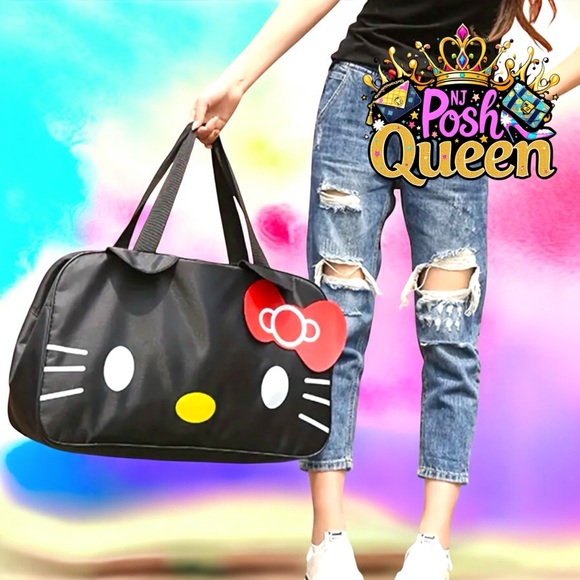 Hello Kitty Handbags - Sanrio Hello Kitty Black & Red Women's Travel Bag & Crossbody Bag